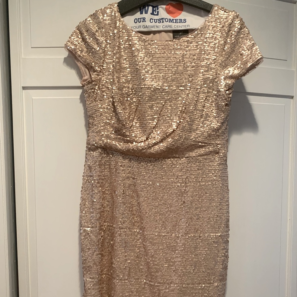 Champagne sequin dress